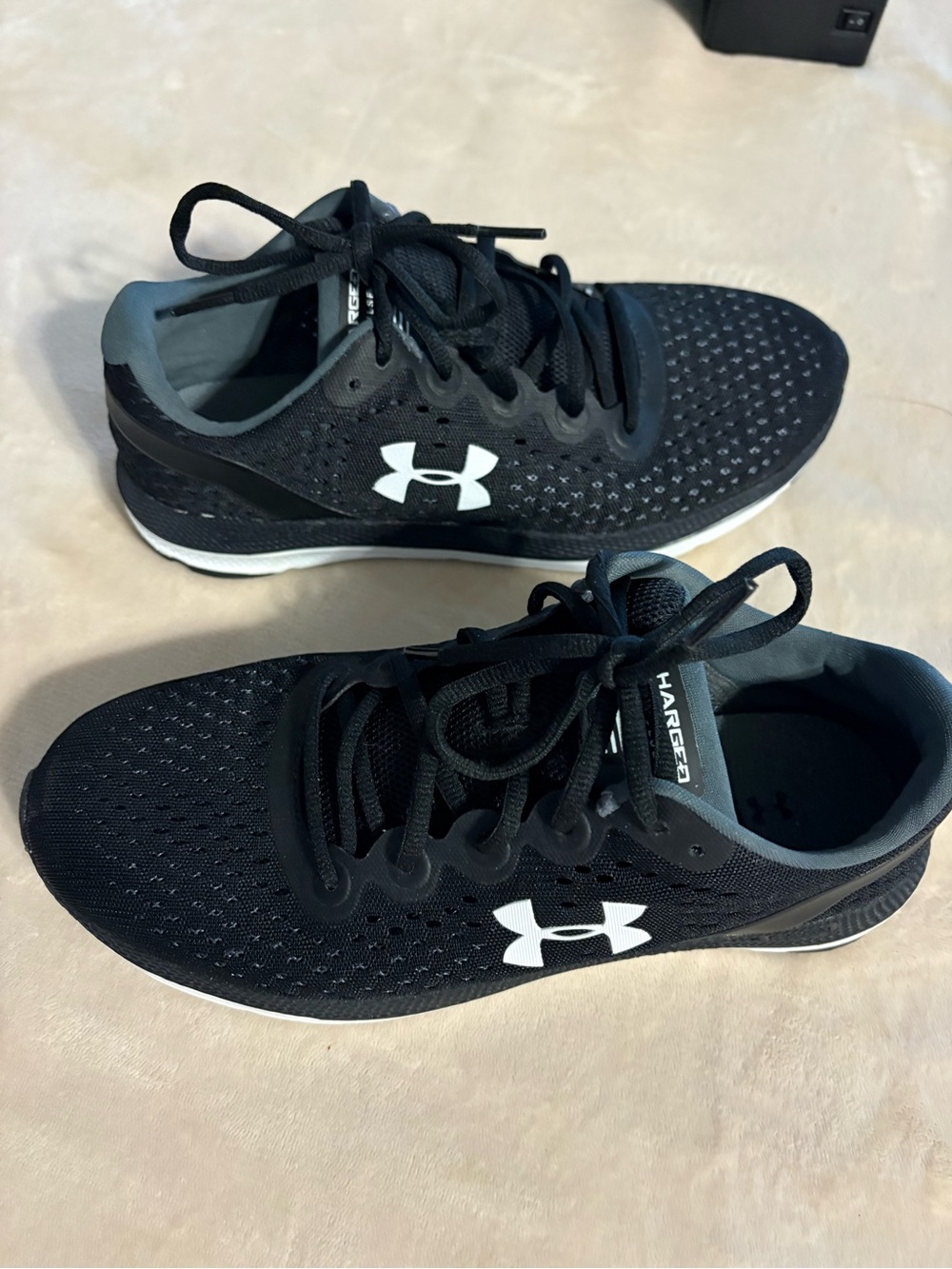 Under Armour Black Athletic Trainers with White Logo